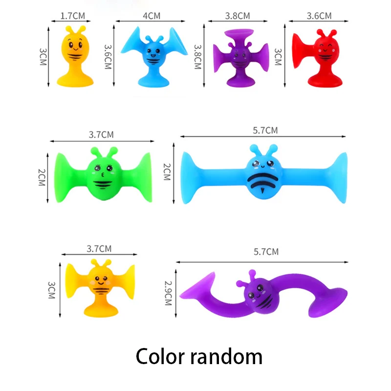 38pcs/Set Bees Suction Cup Toys Window Bath Toys With Eggshell Storage Travel Parent-child Interactive Game,Gift for Kids