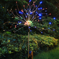 90/150LED Solar String Fairy Lights Outdoor Dandelion Fireworks For Birthday Garden Patio Lawn Street Landscape Solar Lamp Decor