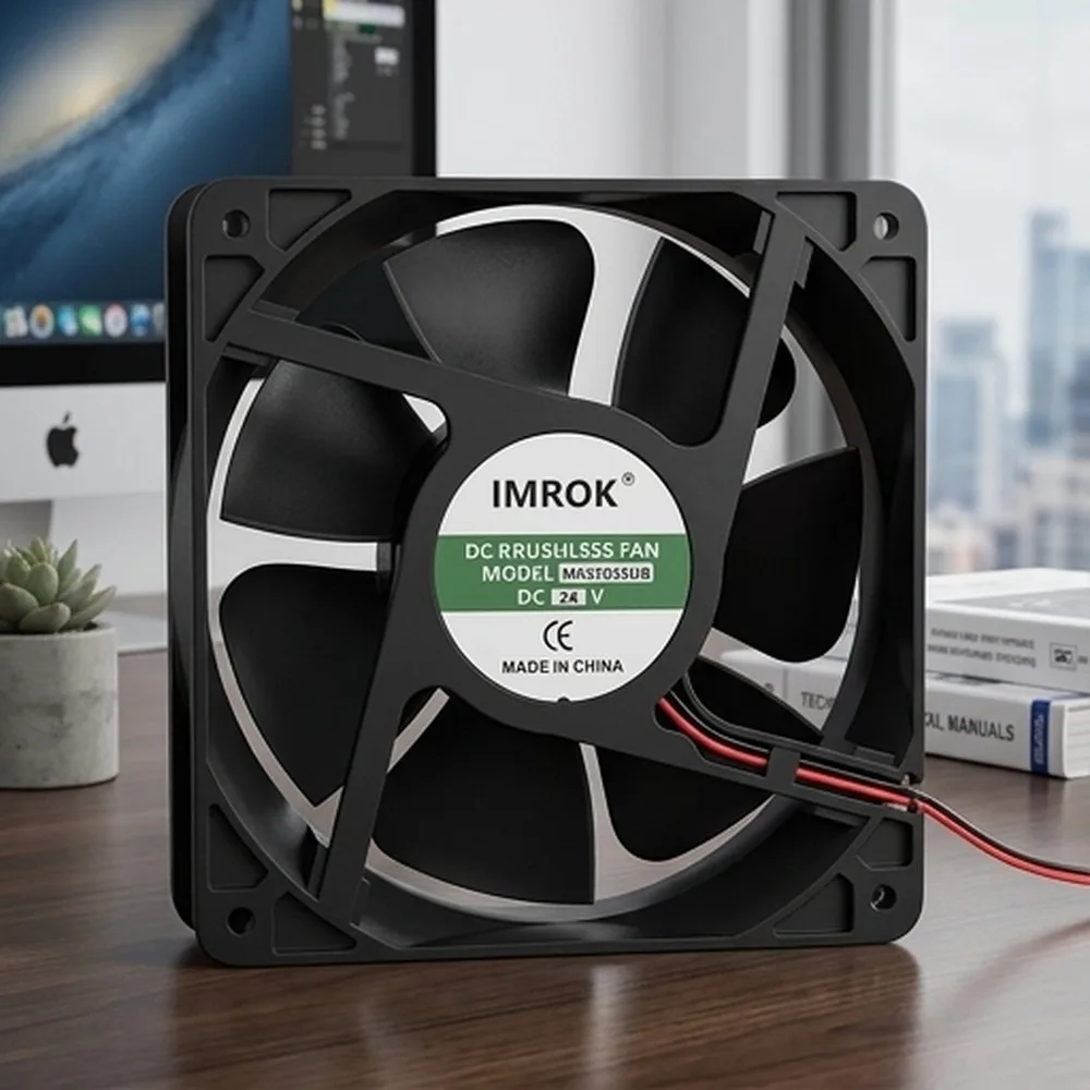 

For IMROK MK12038HB DC24V 120*120*38MM 2-Wire Inverter Cooling Fan