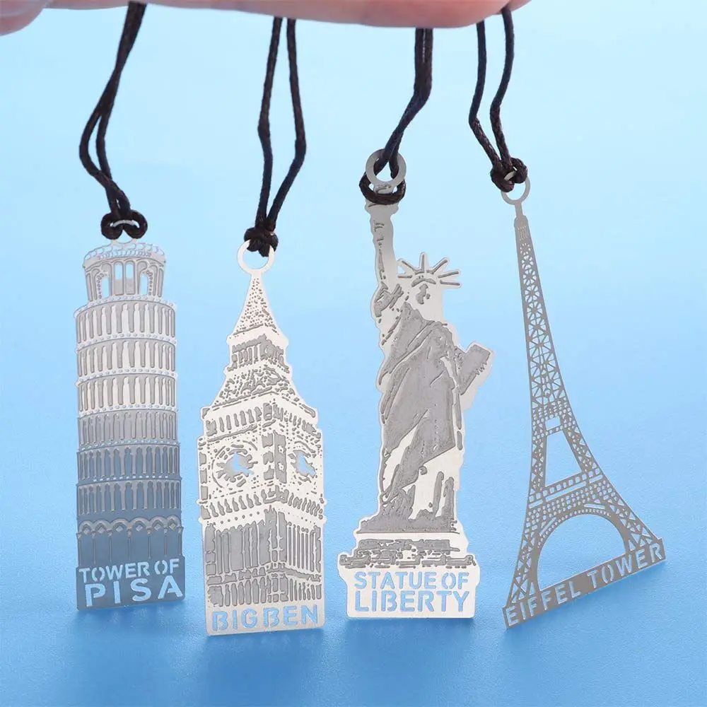 Learn Supplies Teacher Gift Paper Clips Modeling Metal Vintage Big Ben Bookmark European Bookmark Eiffel Tower Mark Page