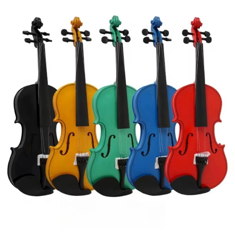 Colorful violin set Musical instruments for beginners for children