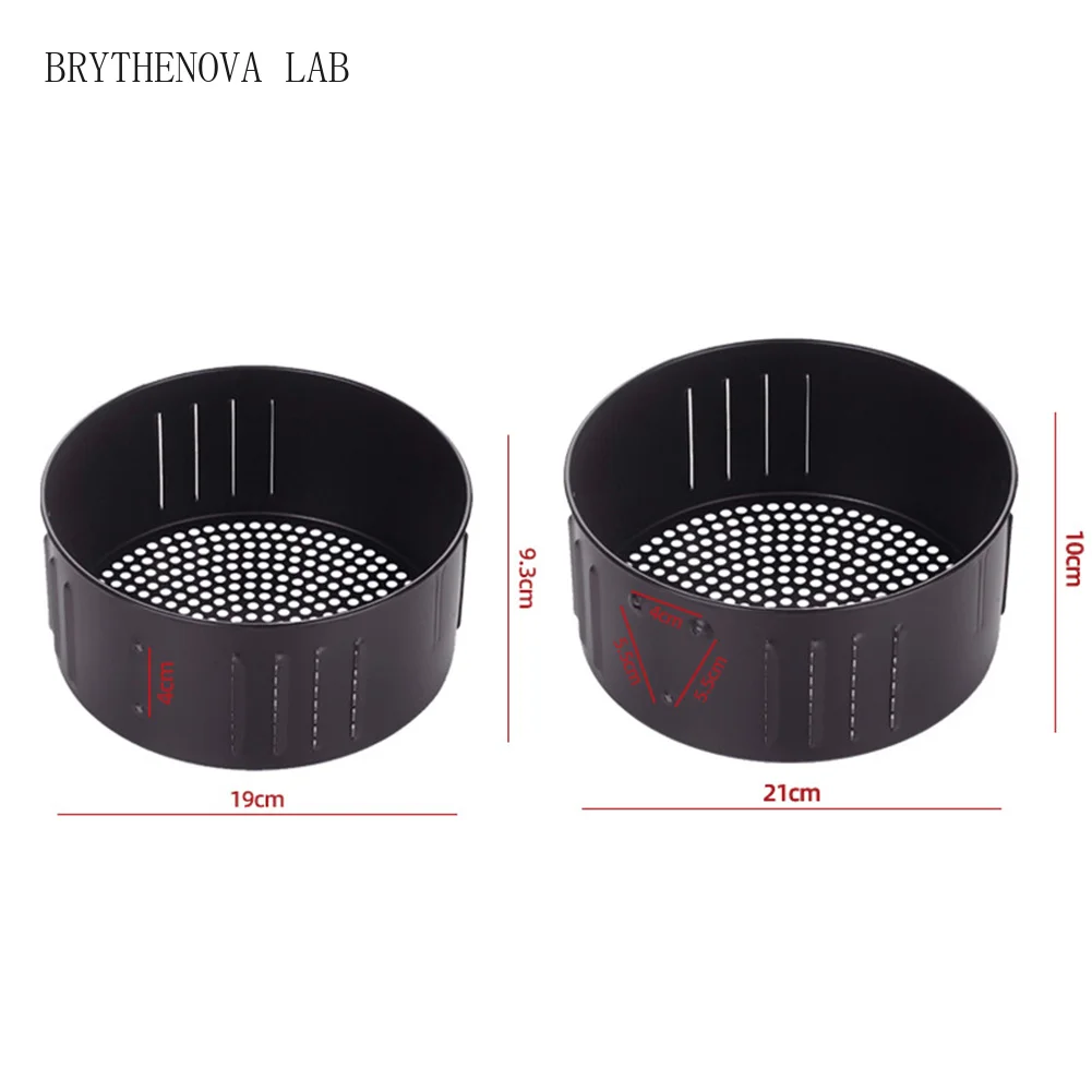 1pc Air Fryer Basket 2.6/3.5L Baking Tray Safe Kitchen Cooking Roasting Tool Cast Iron Kitchenware Strong Wear-resistant