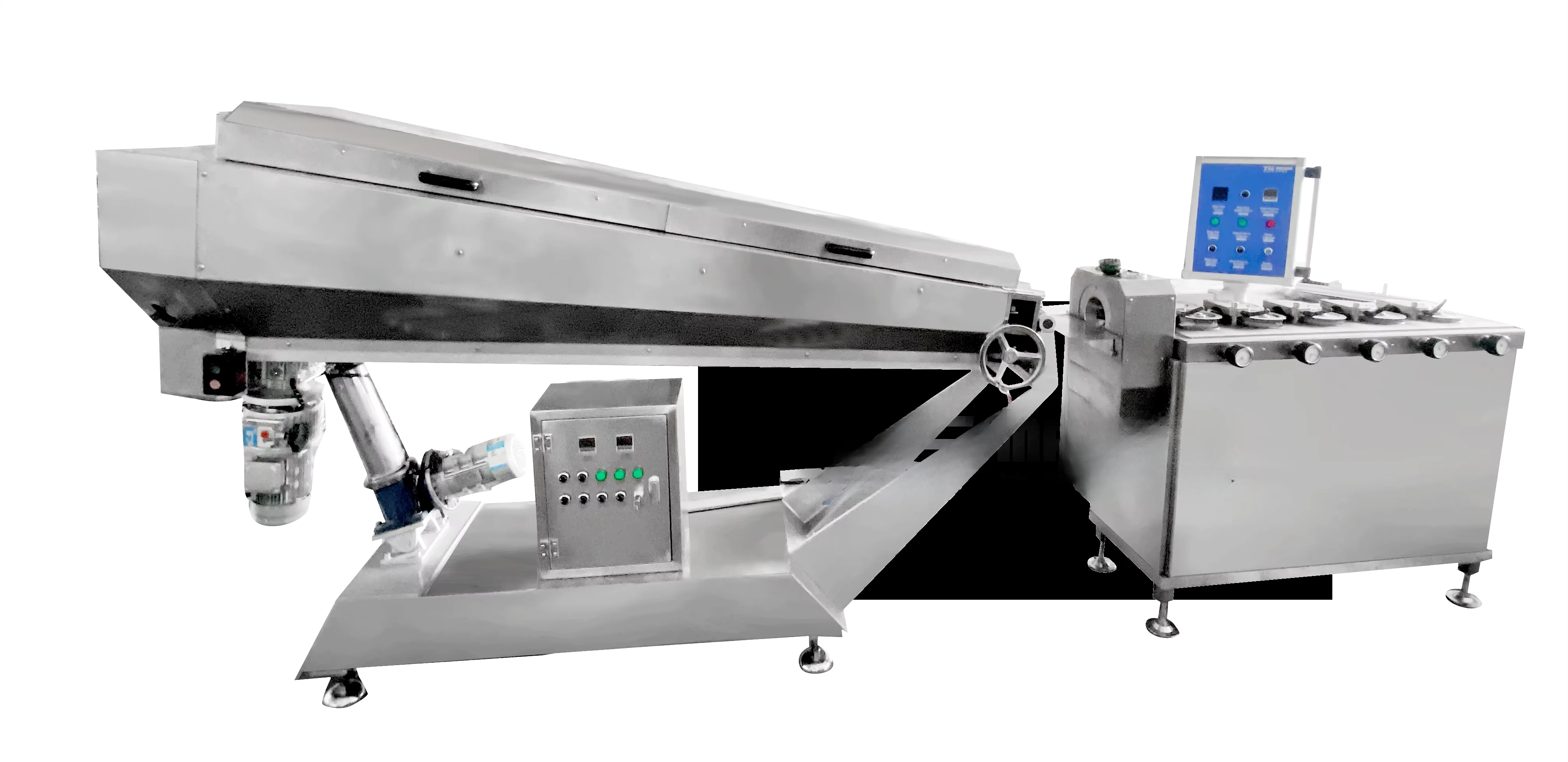 Innovative Hard Candy Production Line With Integrated Pre-Mixer and Cooker  Color Distribution Hard Candy Production Line