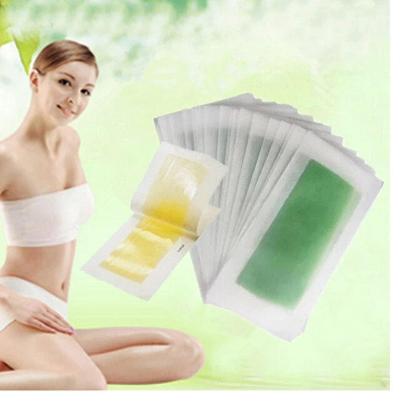 5 Pcs Single Double-sided Waxing Paper Cold Wax Strips For Facial Hair Removal On Legs, Underarms And Private Parts