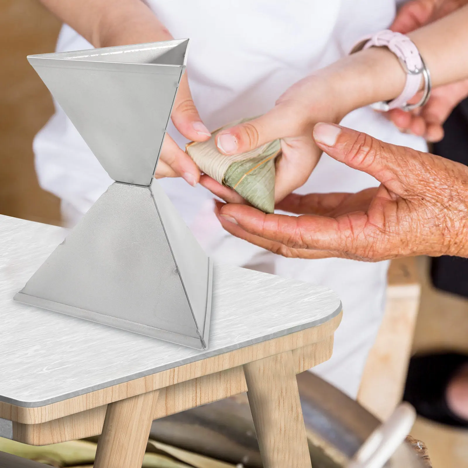 Stainless Steel Zongzi Mold – Rice Dumpling Maker for Traditional Festival DIY, Easy to Clean Kitchen Tool