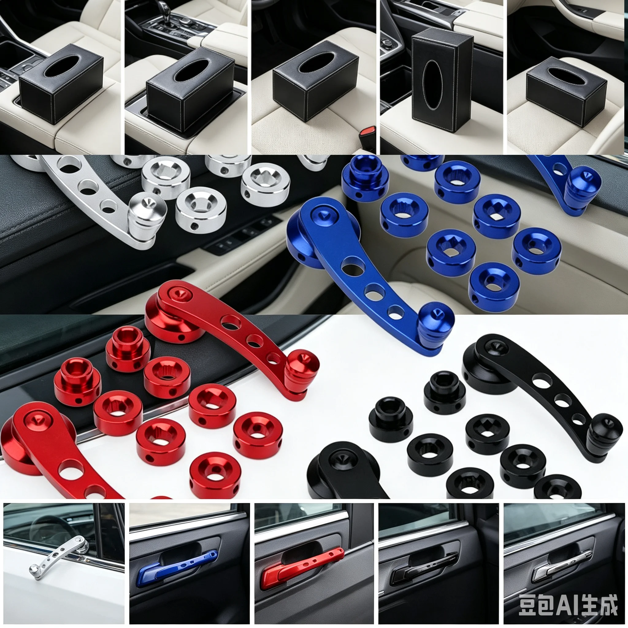 Universal 2Pcs Aluminum Alloy Car Manual Window Hand Lifting Crank Handle Winder Lifter Riser Car Accessories Replacement