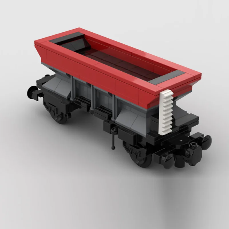 City Car Model MOC Building Bricks Rail Freight Hopper Wagon Modular Technology Children Holiday Gifts Assemble Toys Suit
