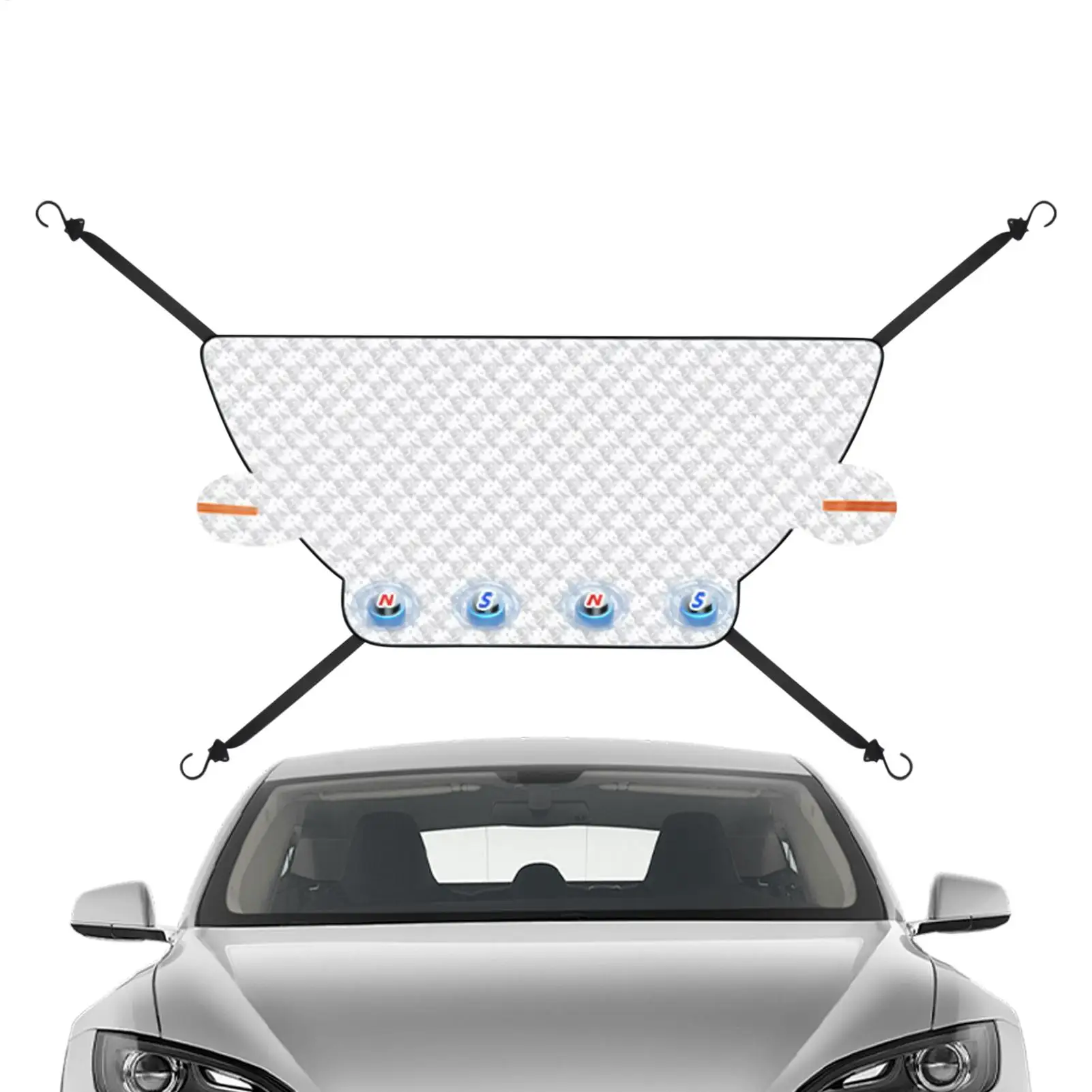 Sunshade Cover Car Windshield Cover Dust Proof 3 Layers Magnetic Protector Car Sunshade Windshield Cover for Automotive Parking