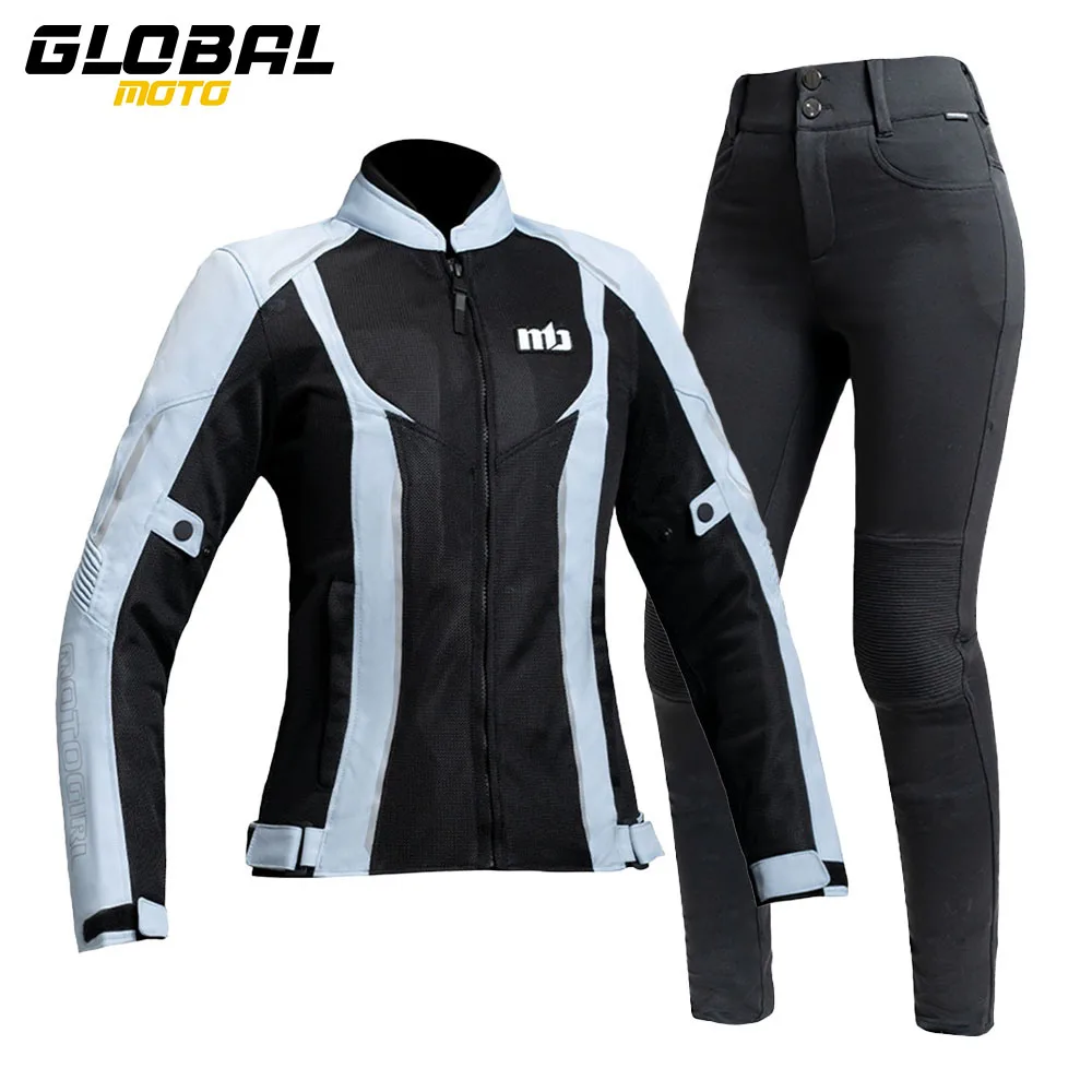 Women Summer Motorcycle Jacket Windproof Motorbike Riding Anti Fall Jacket With Mesh Breathable Motocross Riding Clothes