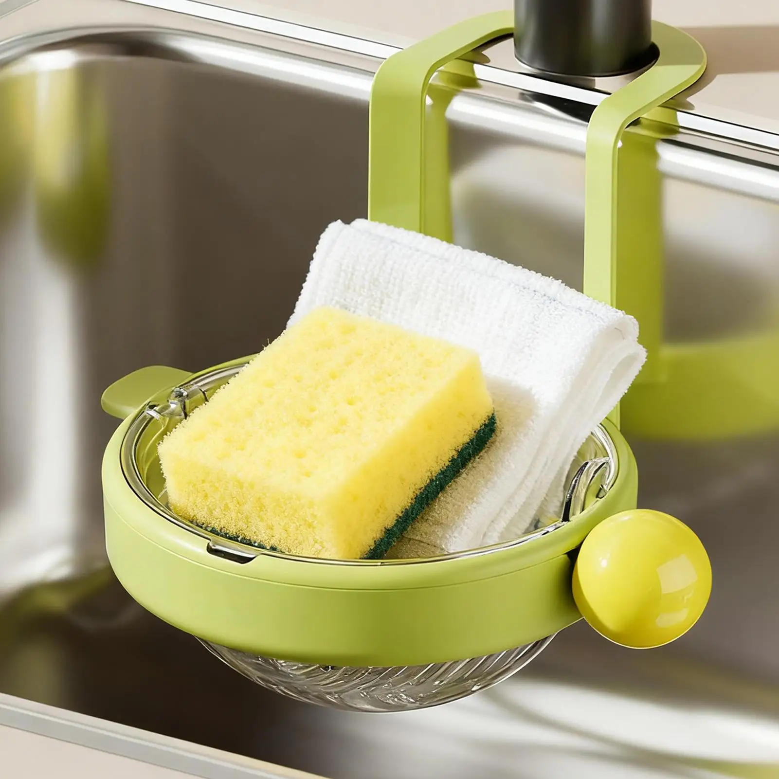 

Sink Strainer Basket Automatic Dumping Leftover Filter Sink Vegetable Draining Basket for Home Cooks Busy Parents Apartment Meal