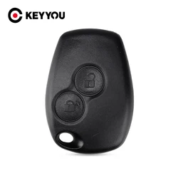 KEYYOU-carcasa para mando a distancia, carcasa de 2 botones para Renault Megane Modus Espace Laguna Duster Logan DACIA Sandero Fluence Clio Kangoo, 10 unidades