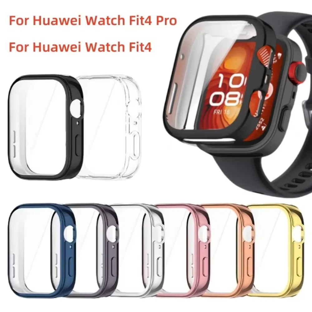TPU Protective Case Anti-scratch Bumper Screen Protector Full Protection Cover Shell for Huawei Watch Fit 4/4 Pro
