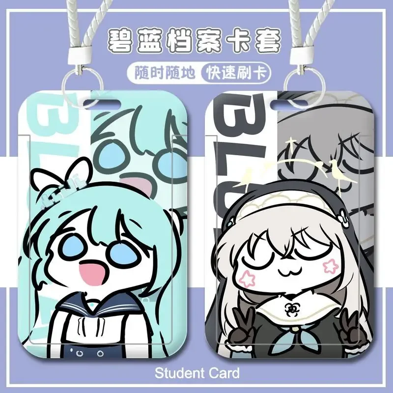 Blue Archive Project MX Sunaōkami Shiroko Ichinose Asuna Anime Schulkarte Mahlzeitkarte Bus Reisekartenhülle Schlüsselanhänger Anhänger