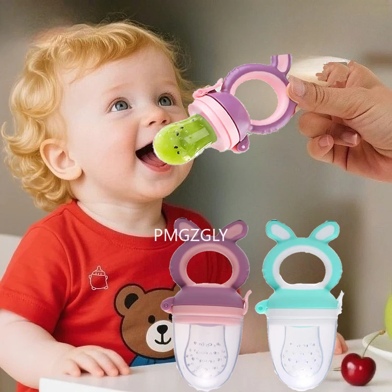 Baby Pacifier Nipple Fruit and Vegetable Le Fruit Consisting Bit Happy Baby Silicone Bit Bag Feeding Utensils Teether Pacifier