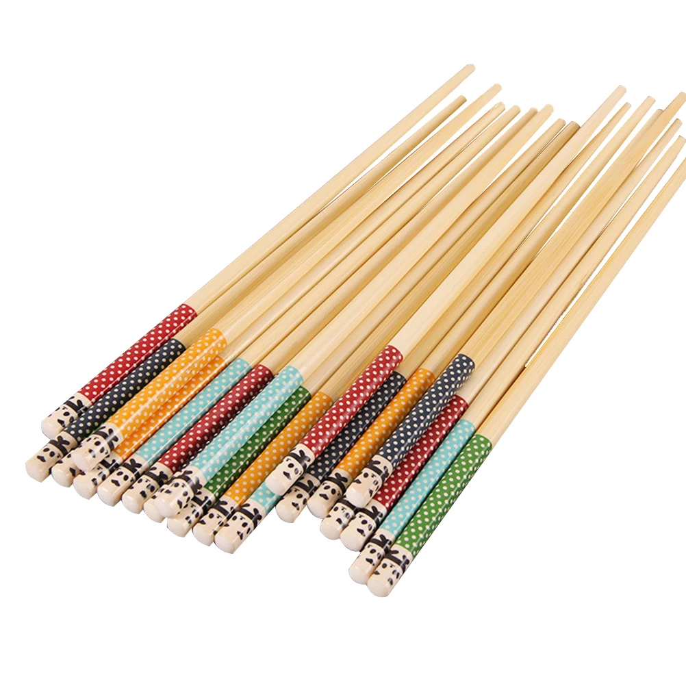

20 Pairs Bamboo Chopsticks Eco Friendly Reusable Long Home Wooden Restaurant Tableware P iental Food Sushi