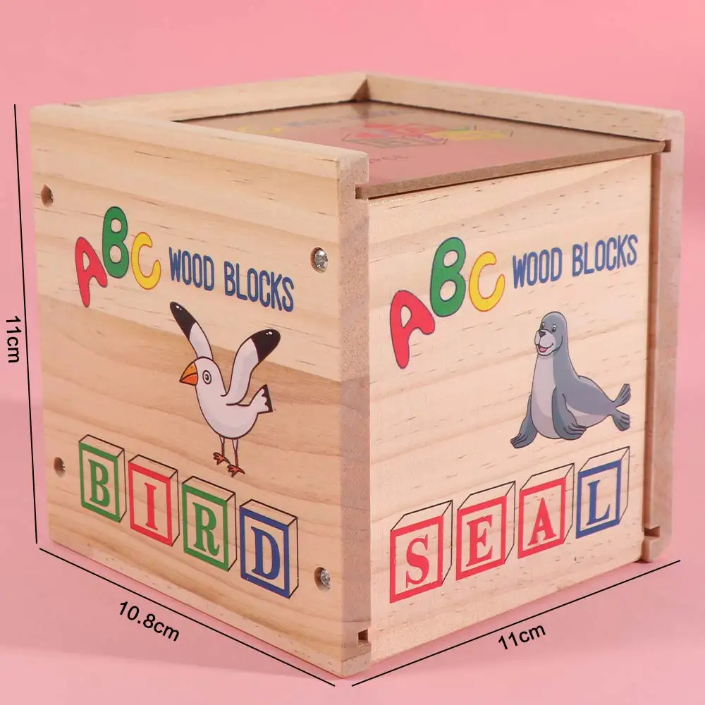 تعلم الإدراك اللبنات الخشبية الأبجدية والأرقام المهارات الحركية رسالة الألعاب المعرفية التعليم المبكر ABC رسالة