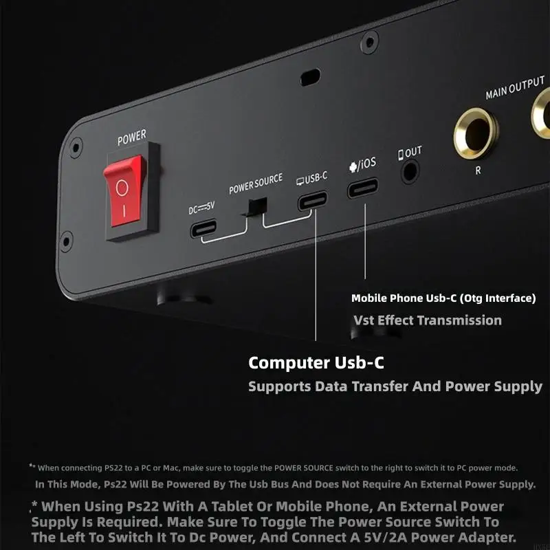 High Resolution 24bit/192kHz USB Sound Interfaces for Singing Broadcast and Live Streaming Adjustable Sound Effects HX5E
