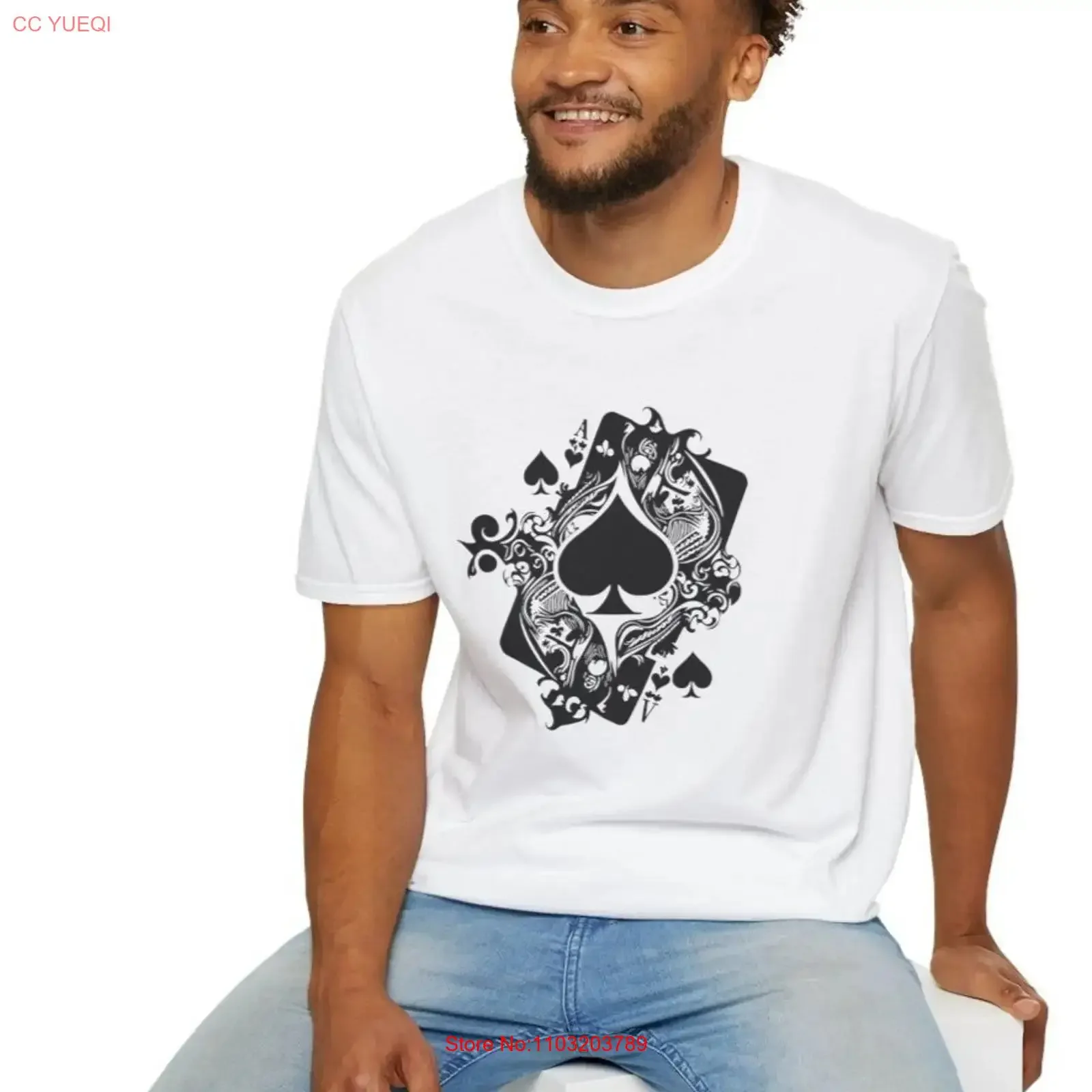 camiseta-estampada-ace-of-spades-poker-tendencia-casual-vintage-streetwear-lavado-grafico-macio-estilosa-unissex-respiravel-e-confortavel