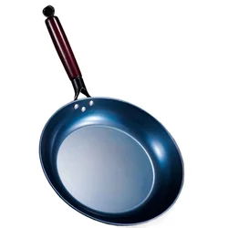 Frying Pan Uncoated Non-stick Iron Pan Blue Seasoned Cooking Pot Steak Omelette Pancake Kitchen Cookware