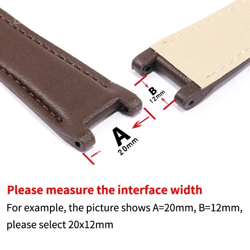 High Quality Genuine Cow Leather Watchbands for GC Gucci YA1332 YA1333 YA1335 Sweatproof Watch Accessories 16x10 20x12 22x14mm