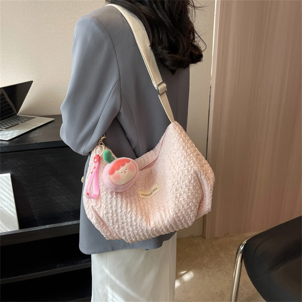 Solid Color Ladies Shoulder Bag High Quality Canvas Large Capacity Women Messenger Bags Fashion New Women Bag Bolsos De Mujer