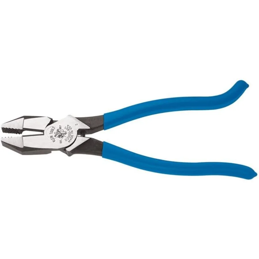 Klein Tools D2000-9ST Pliers Made in USA Side Cutters are Heavy-Duty 9-Inch Ironworker Pliers for Rebar ACSR Screws Nails and M