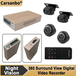 Carsanbo Car 360 Surround View Reverse Parking Camera Bird View Panoramic 2D System DVR HD 1080P 4 Cameras