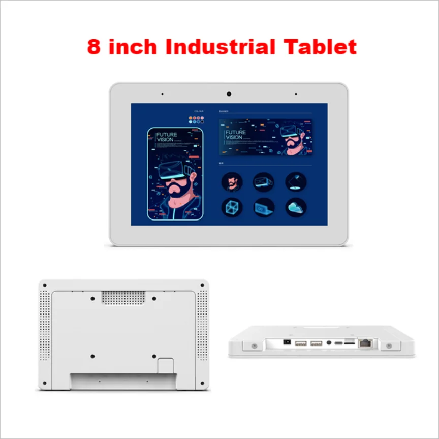 8 Inch Android 11 Smart Home Controller Touch Screen Surveillance Monitor With POE, Zero Space to the Wall Display