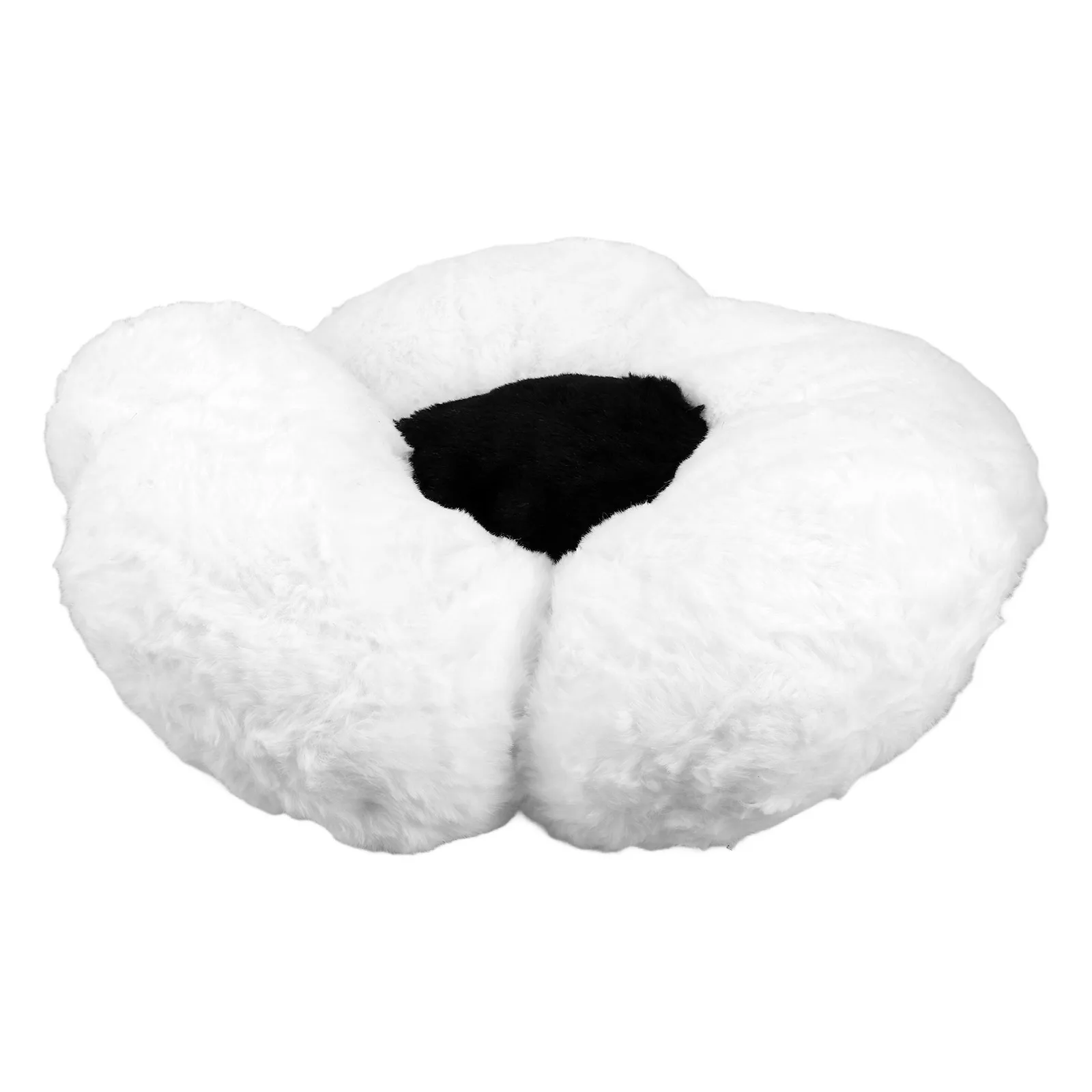 

Rabbit Hair Flower Lumbar Pillow for Car Seat Home Office Daisy Back Support Cushion Soft WAIST SOFA BED Decor Trendy