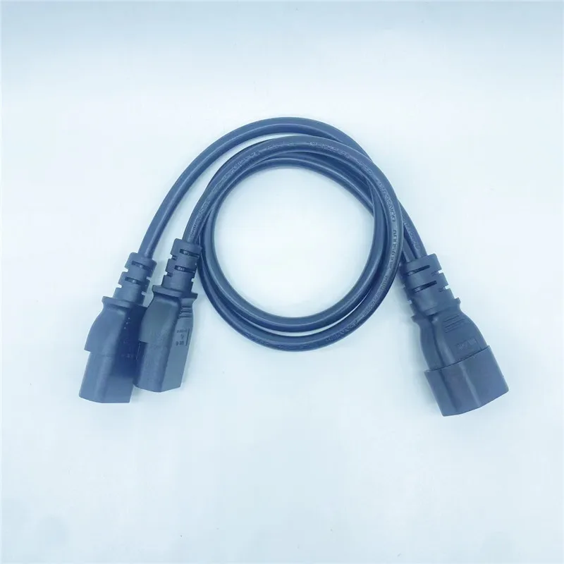 

IEC C14 Male Plug to 2X C13 Female Socket Y Splitter Extension Cord 10A 250V for PDU UPS System