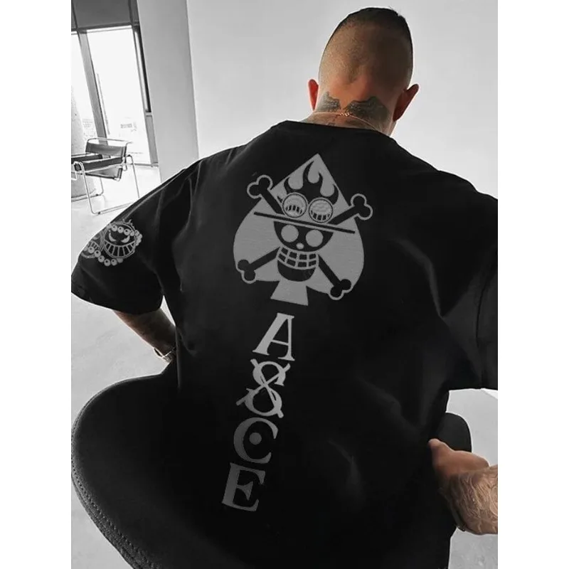 

Новая летняя мужская футболка 2026 года с аниме-принтом, короткий рукав, графический дизайн, уличная мода, хип-хоп, Y2K, хлопковая повседневная футболка-топ