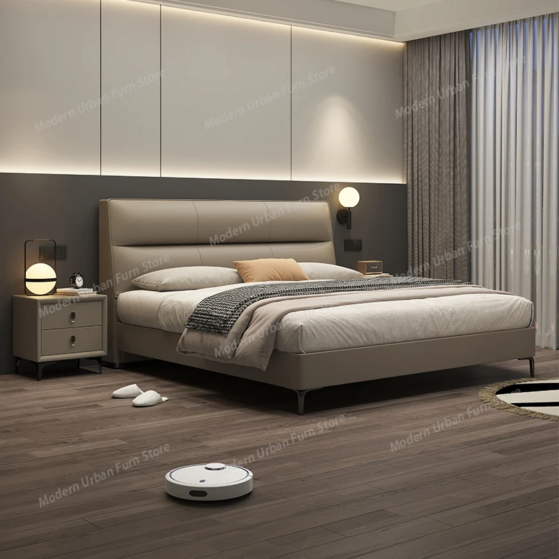 Luxury Waterproof Double Bed Design Headboard Modern Cheap Double Bed Bedgeraamte Frames Camas Matrimoniales Furniture Home