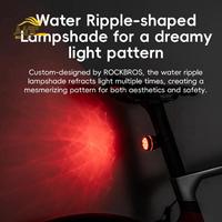 A69P-ROCKBROS Smart Automatic Brake Sensing Bicycle Tail Light Waterproof Rear Touch Sensing Bike Tail Light Vibration Wake BL-S