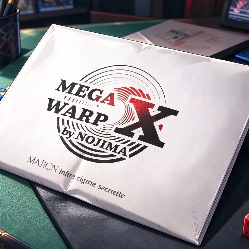 Mega Warp X by Nojima Jumbo Card Magic Trick Card Warp Visual Transformation Minimal Sleight of Hand Clean Ending for Magicians