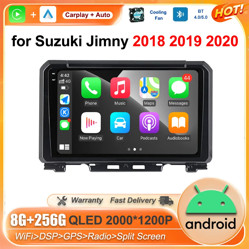 

Автомобильный радиоприемник, мультимедийный плеер для Suzuki Jimny 2018 2019 2020 Android OS GPS Φ DSP стерео IPS сенсорный экран, автомобильные инструменты