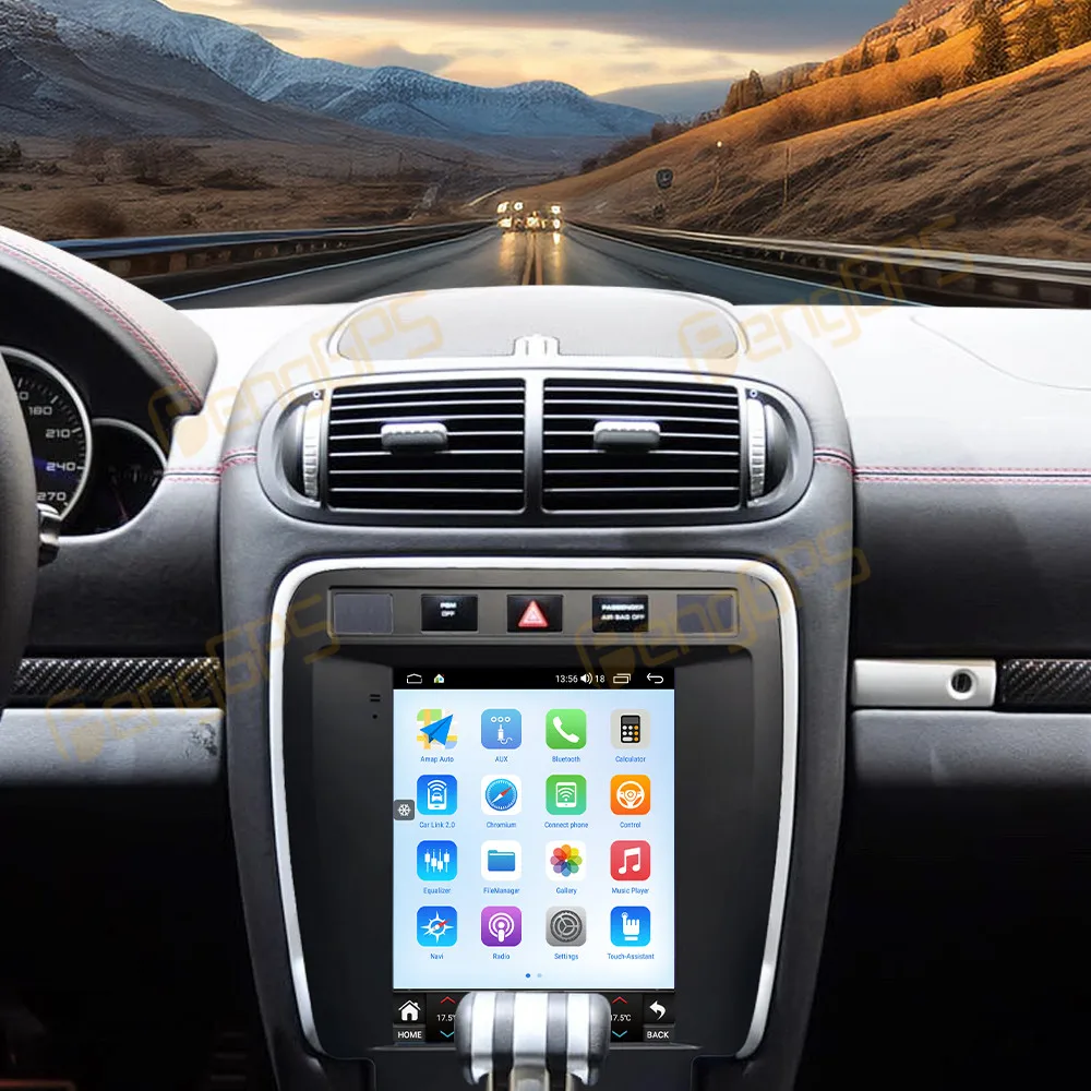 

10,4-дюймовый автомобильный радиоприемник Android 15, CarPlay для Porsche Cayenne 2006-2009, мультимедийный плеер с сенсорным экраном, GPS-навигация, головное устройство DSP