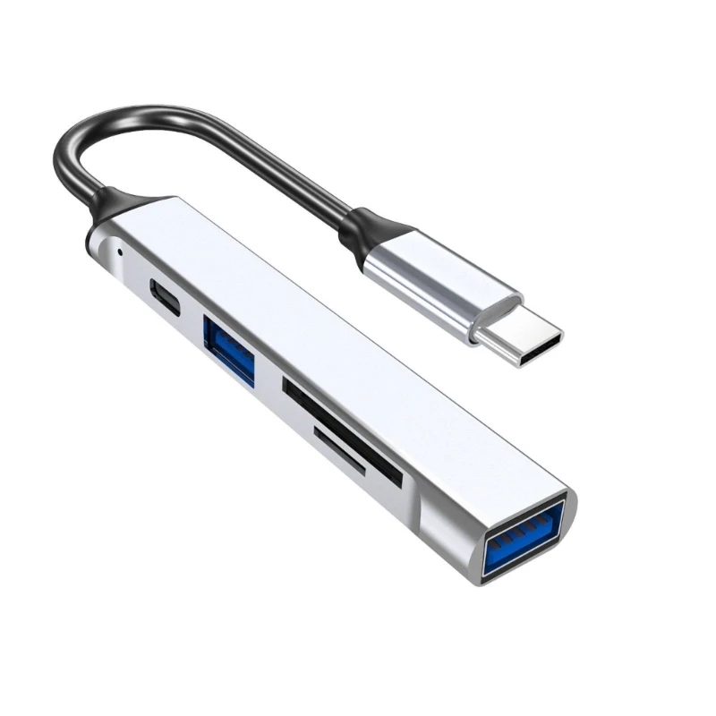 Estação dock USB 5 1 para Type C Adaptador carregamento cartão USB3.0 2.0 para laptop N2UB