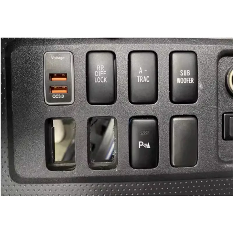 1 Stück Auto Orange LED DRL Lüfter Spiegelheizung Radarsensor Musik-Spotlight Schalterknopf Passend für Toyota FJ LC120 LC76 REIZ – Detail 5