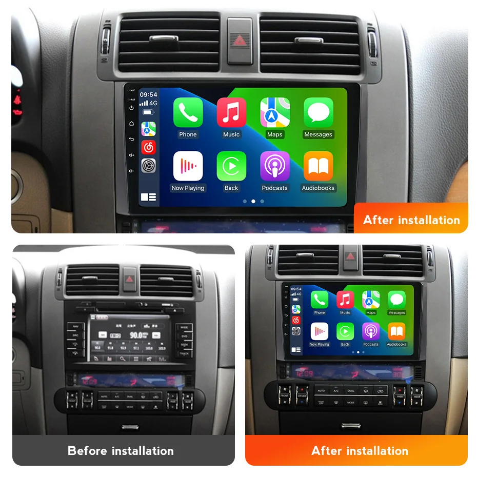 Navifly 9 Inch Android Car Radio Wireless Carplay Auto For Kia Borrego Mohave 2008-2012 Multimedia Player GPS 2 Din Head Unit FM