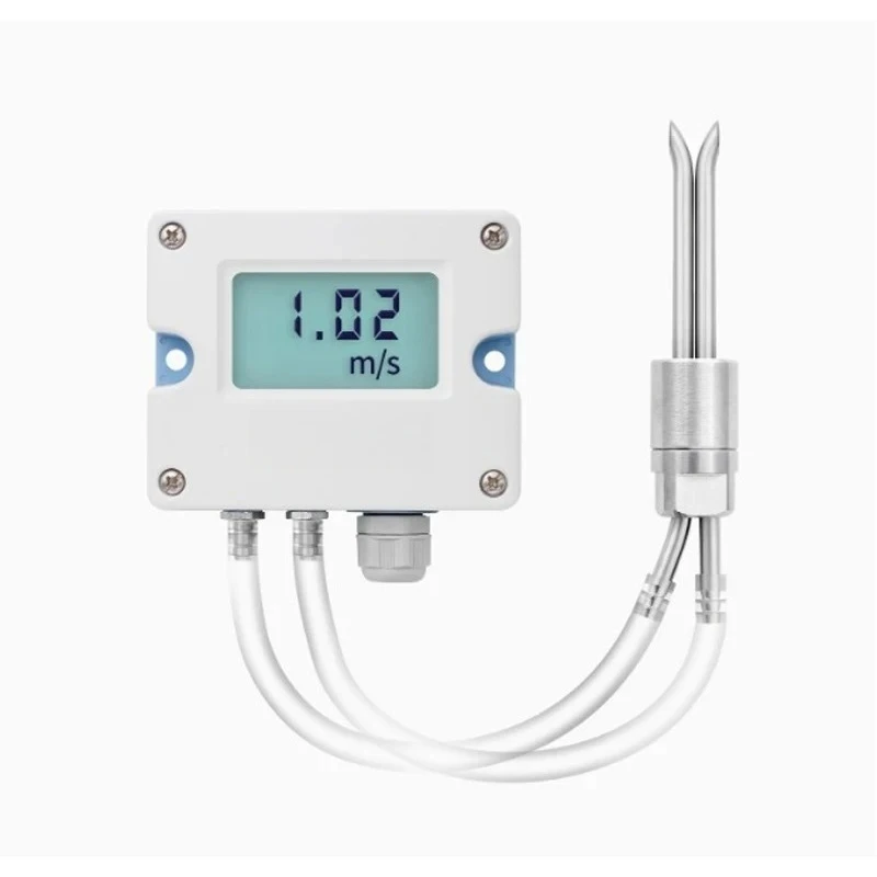 Wind Speed Sensor with Separate Pitot Tube, High-Temperature Resistant, Clog-Resistant, Dust-Proof, with Visible Wind Speed
