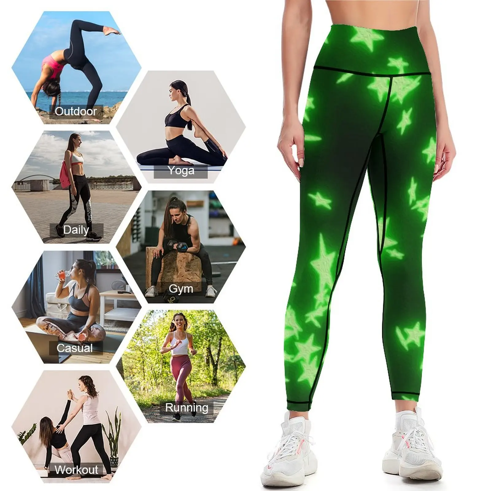 stars Leggings Women's tights Women's gym Sports pants for Womens Leggings