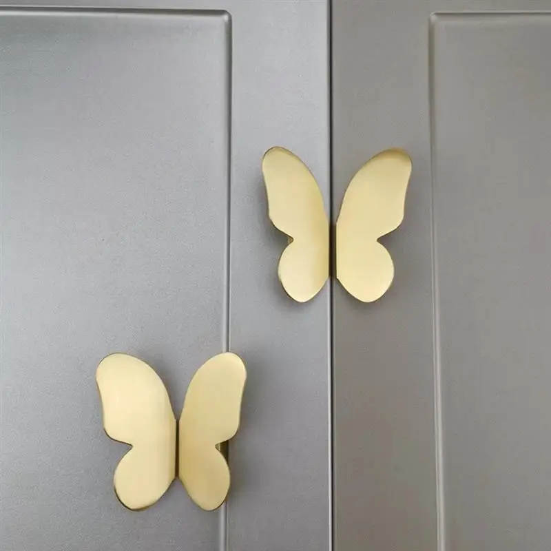 1 Pair Aluminum Alloy Butterfly Cabinet Door Handle Art Simple Home Hardware Dressing Table Wardrobe Furniture Drawer Handle