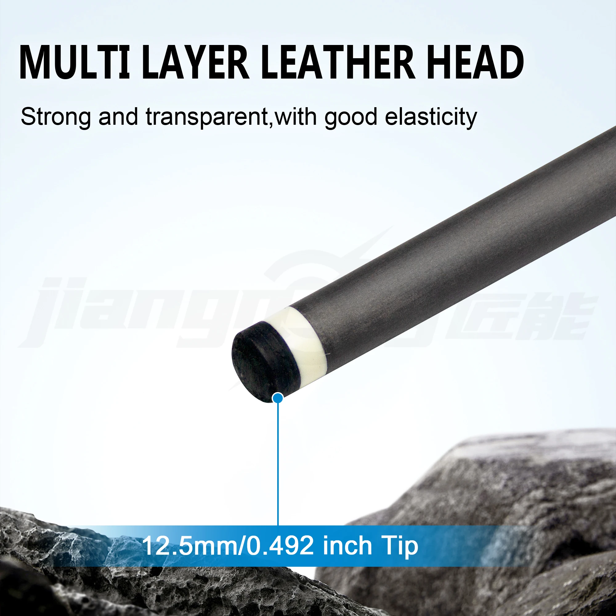 Professional-grade Carbon Fiber Uni-Loc Pool Cue 12.5 mm Multi-Layer Leather Tip Precise Force Transmission