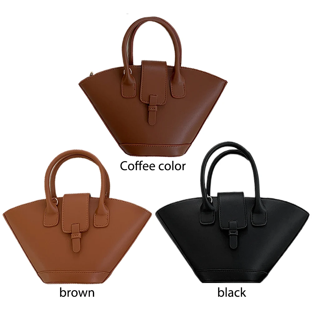 Borsa a tracolla di design di lusso borsa a tracolla alla moda di grande capacità borsa a secchiello a forma di ventaglio trapezoidale per donna