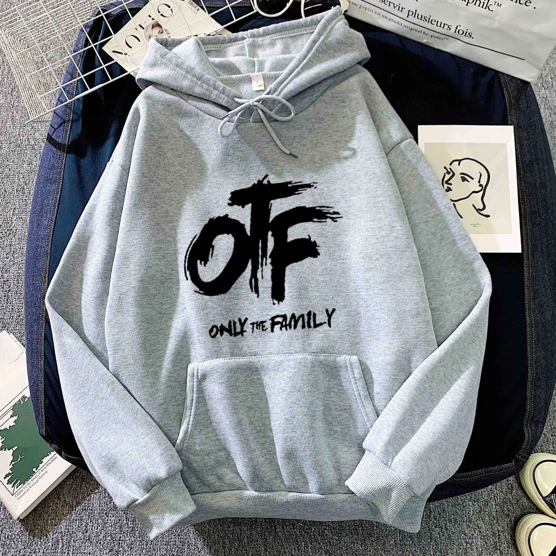 2024 Herbst Hoodie Frauen lässig Kapuzen pullover kreative Hoodie passende Streetwear aus Muster Monogramm Hoodie Cyxx087