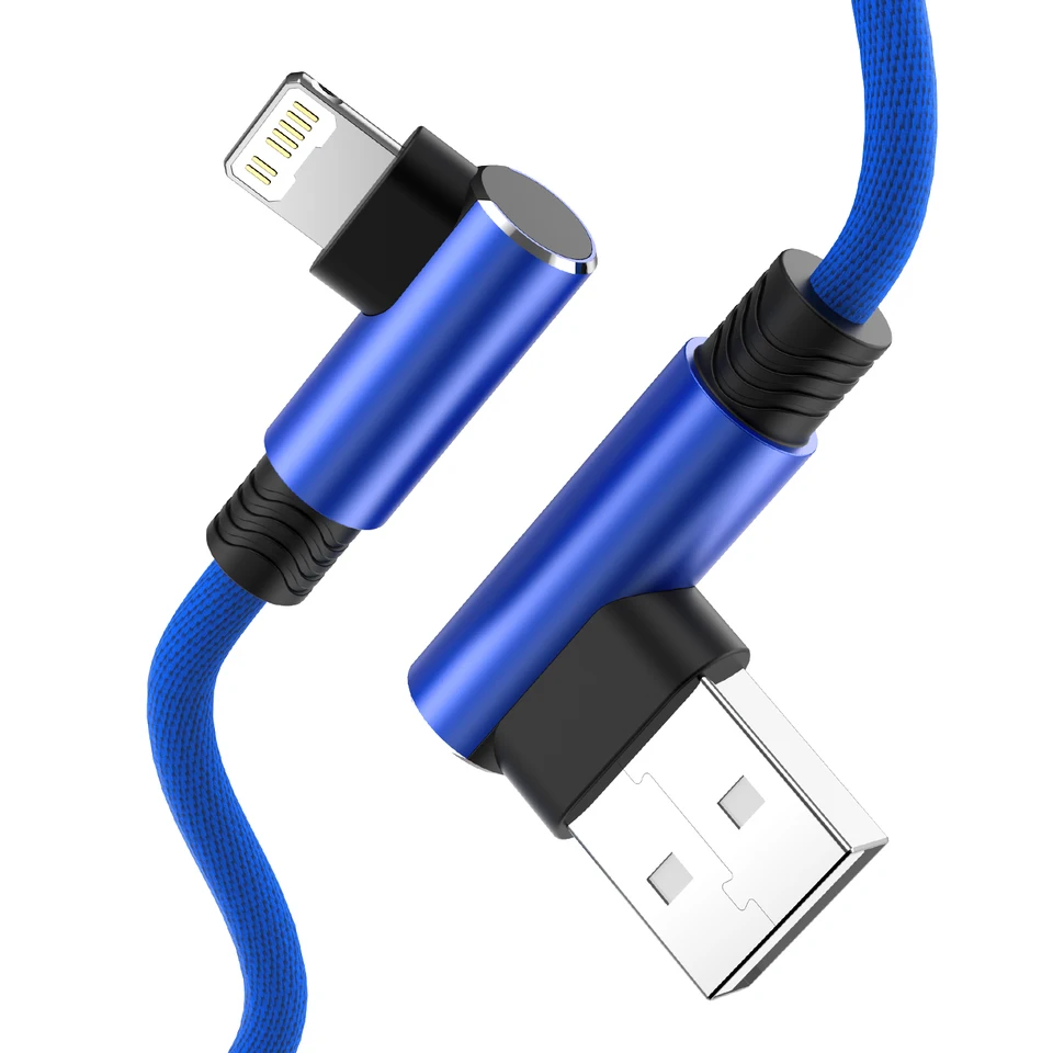 2m 3m 90 Degree Fast Charge USB Cable For iPhone 14 13 12 11 Pro Max XS XR 8 7 6 Plus SE iPad Apple Wire Data Charger Cord 2 3 m, image 9
