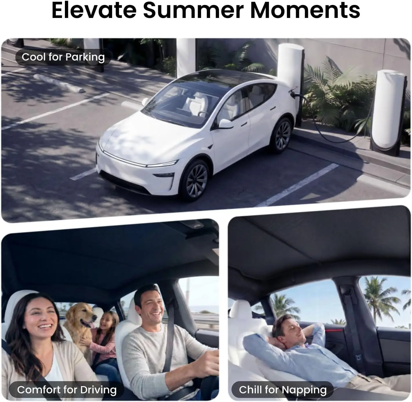 Magnetic Suction Clip 2026 For Tesla Model Y Juniper Model 3 Highland Sunshade Sunroof honeycomb Sunshades Model 3 Highland Skyl