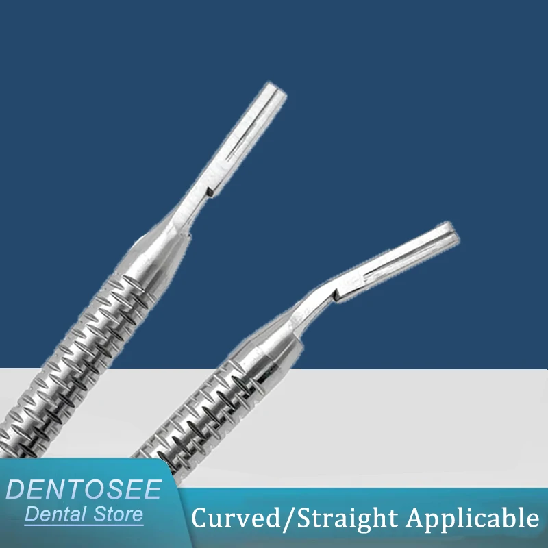 

Professional Dental Scalpel Handle Stainless Steel with Curved/Straight Blades for Dental Surgery Dental Lab Tools