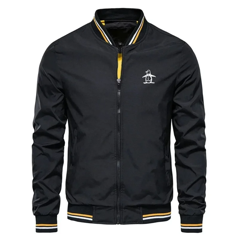 

Men's 2026 New Korean Style Golf Jacket Stand Up Collar Zipper Sportswear Spring Autumn Fashion Outdoor Casual Coat