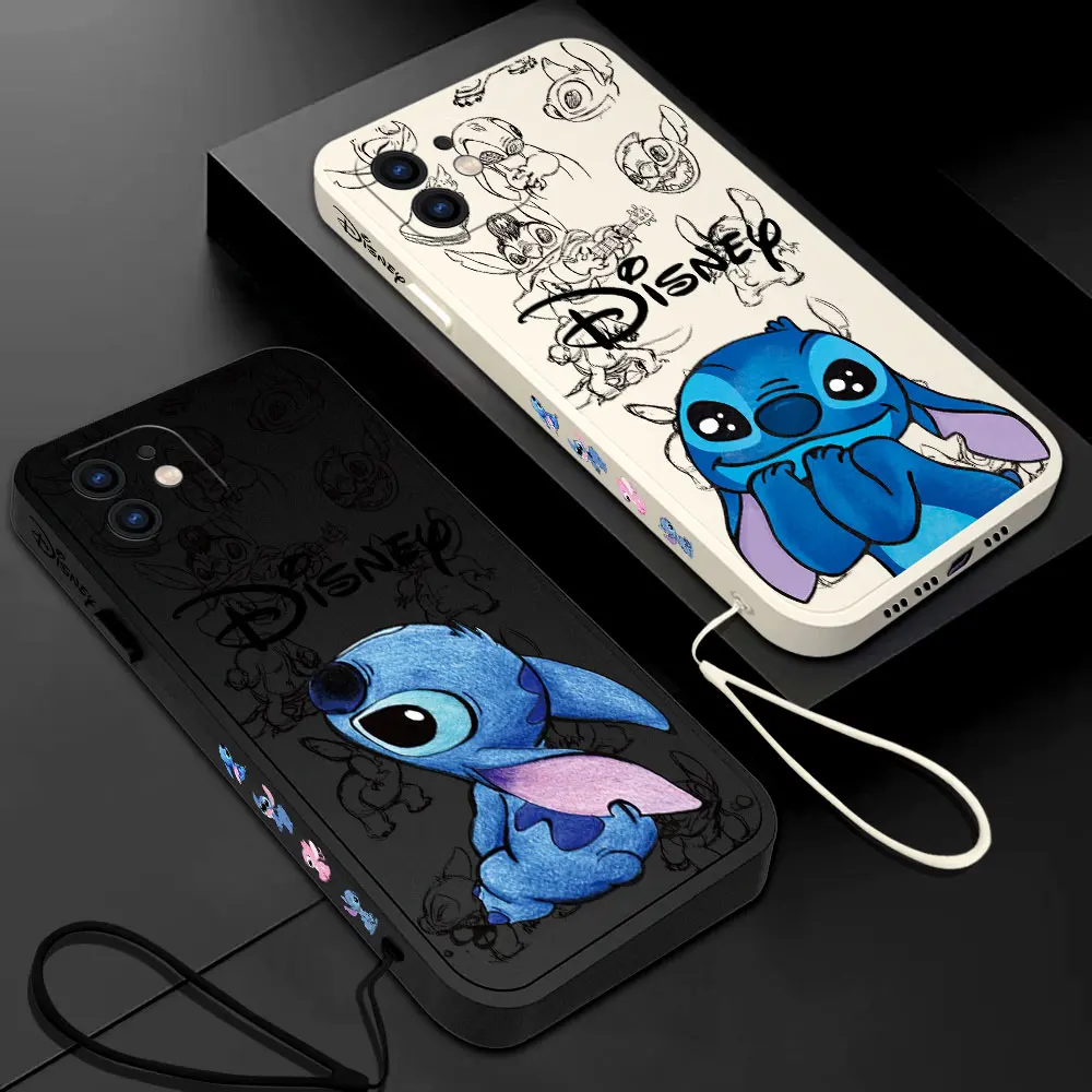 Cool Cartoon Stitch Disneys Phone Case For VIVO Y20 Y30 Y50 Y33T Y12 Y12S Y15 Y17 Y19 Y21 V23 V23E S9 Pro 5G Cover Hand Strap